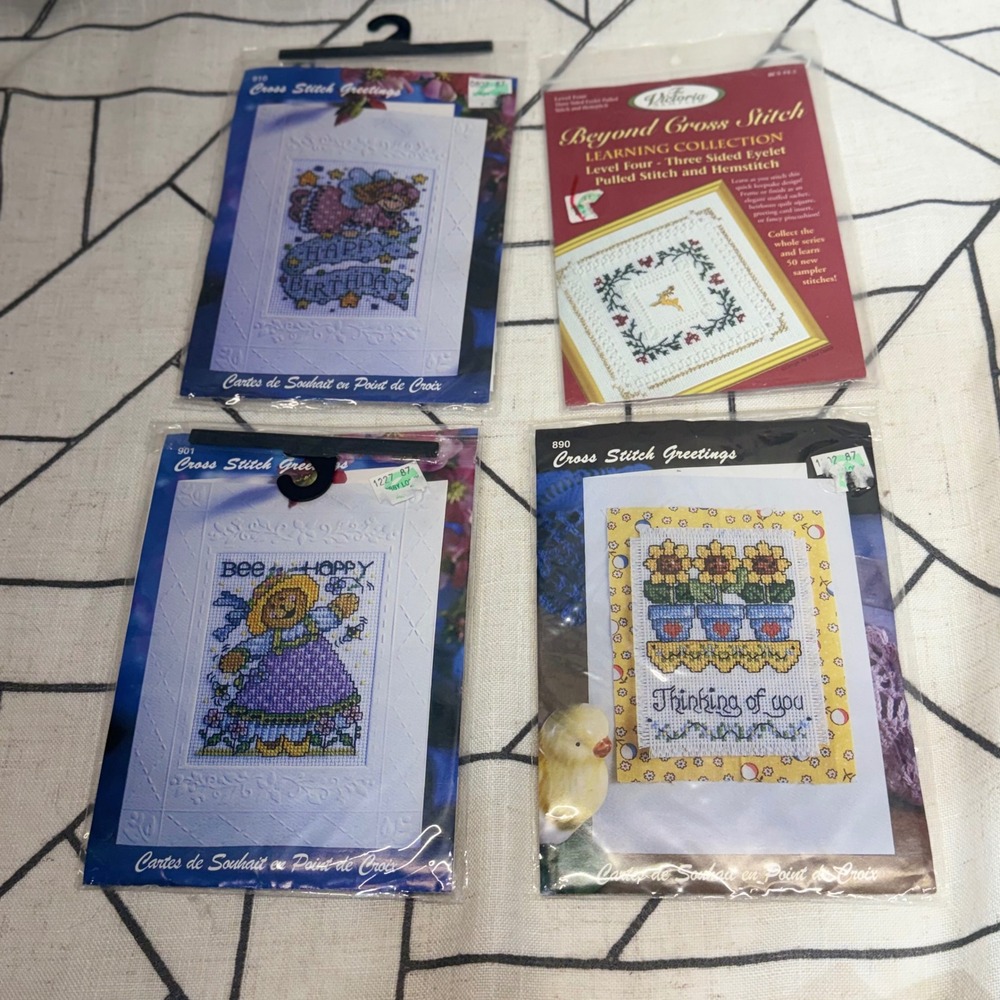 Design Works Victoria Sampler Cross Stitch Kits Lot of 4 Multicolor Vintage New